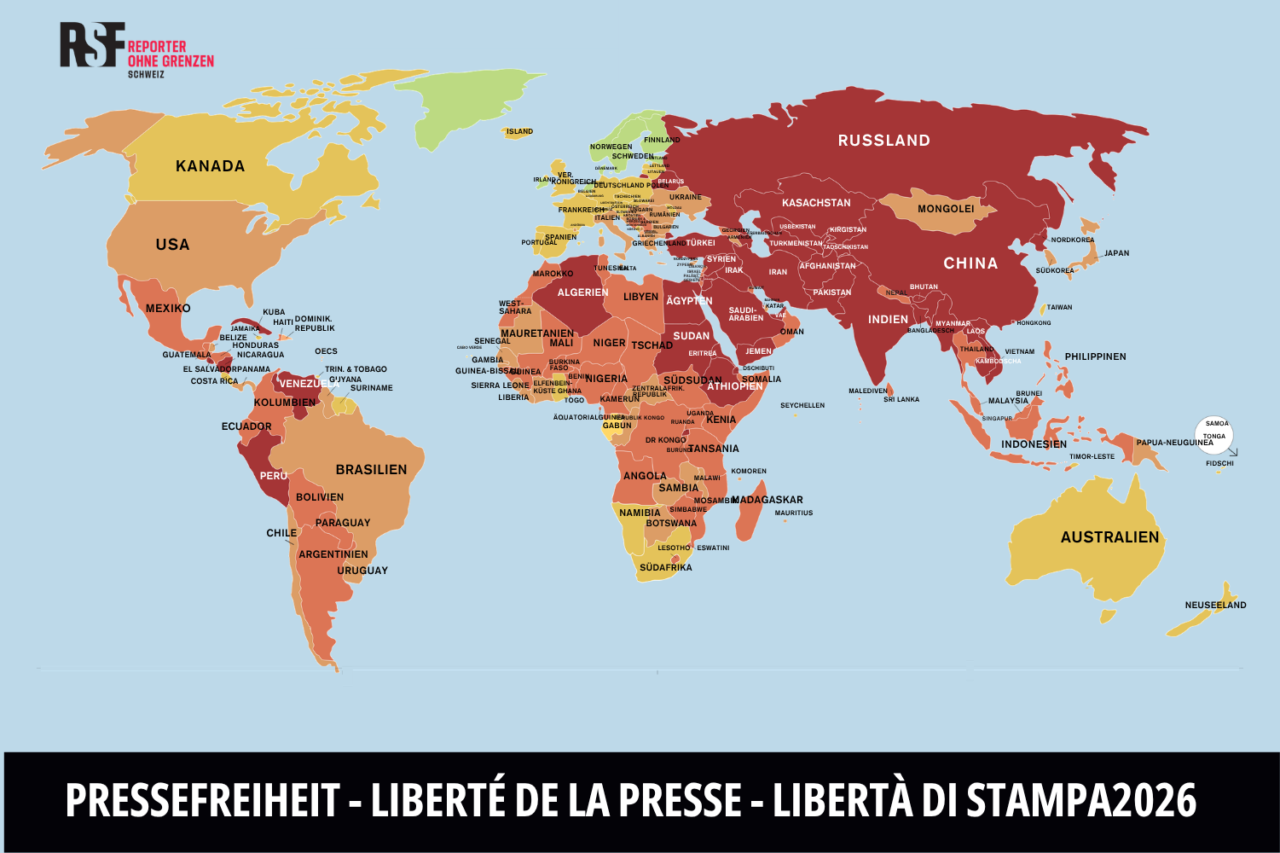 Pressefreiheit Liberté de la presse libertà di stampa 2026
